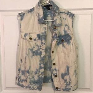 Bleached Denim Vest